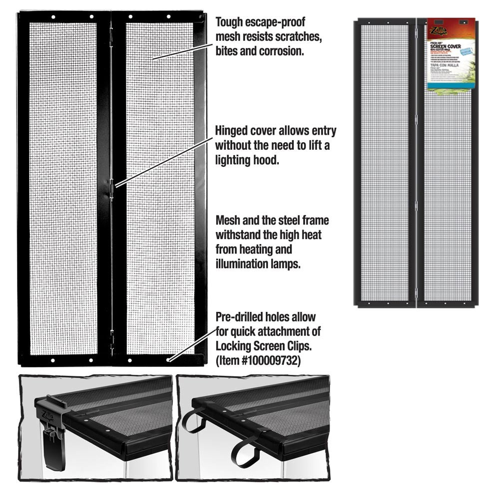 Zilla Fresh Air Screen Cover with Center Hinge 30X12