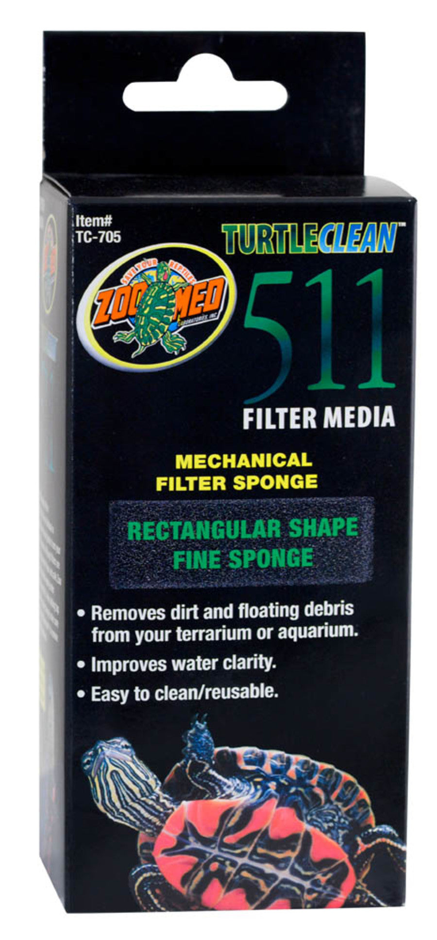 Zoo Med Rectangle Fine Sponge Replacement 30/511 Turtle Filter