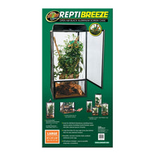 Zoo Med ReptiBreeze Open Air Aluminum Screen Cage Black 1ea/LG