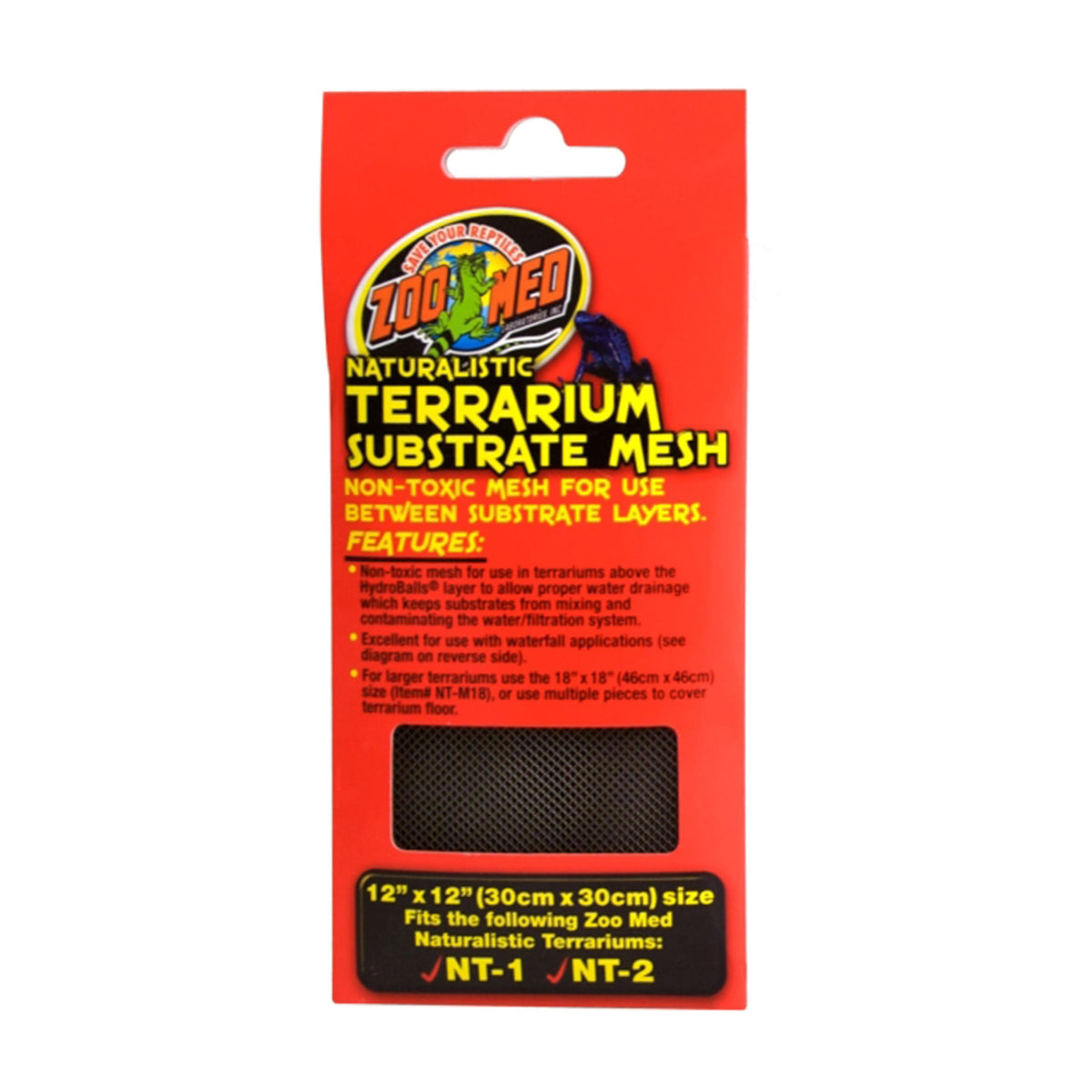 Zoo Med Naturalistic Terrarium Substrate Mesh Black 12 in x 12 in Default Title