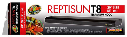 Zoo Med Reptisun T8 Terrarium Hood Hood Only Black 20 In