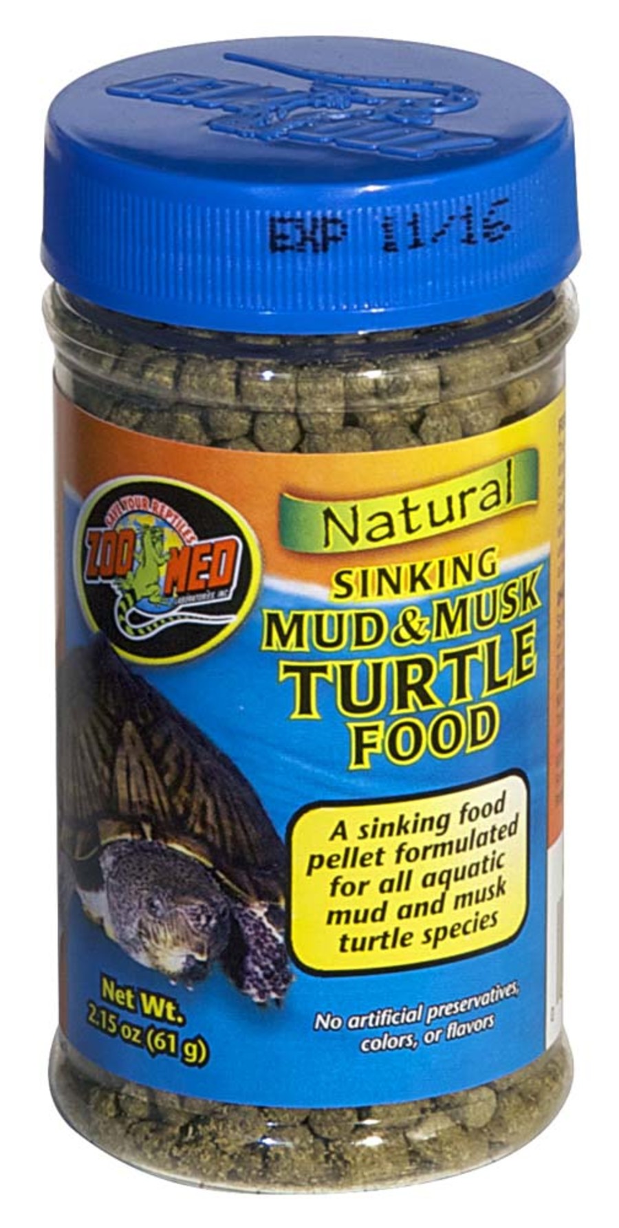 Zoo Med Natural Sinking Mud & Musk Turtle Food 2.15oz