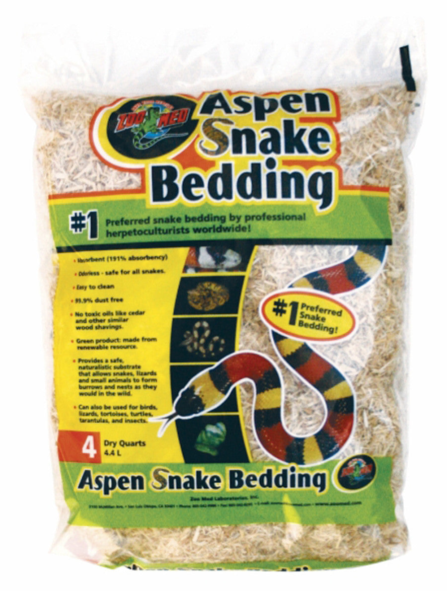 Zoo Med Aspen Snake Bedding 4qt