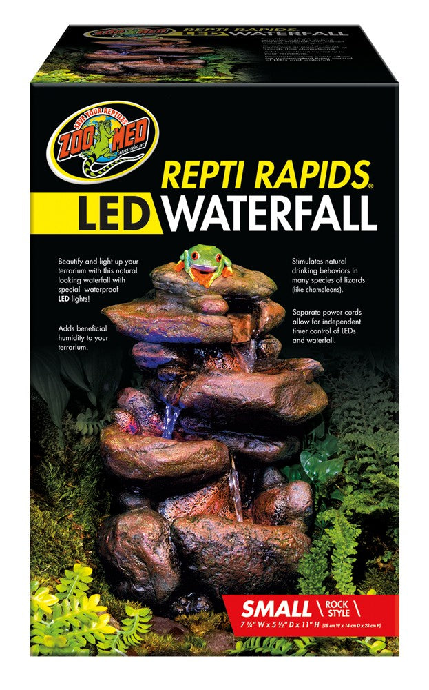 Zoo Med ReptiRapids LED Waterfall Rock Small