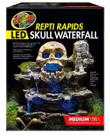 Zoo Med ReptiRapids LED Skull Waterfall Medium