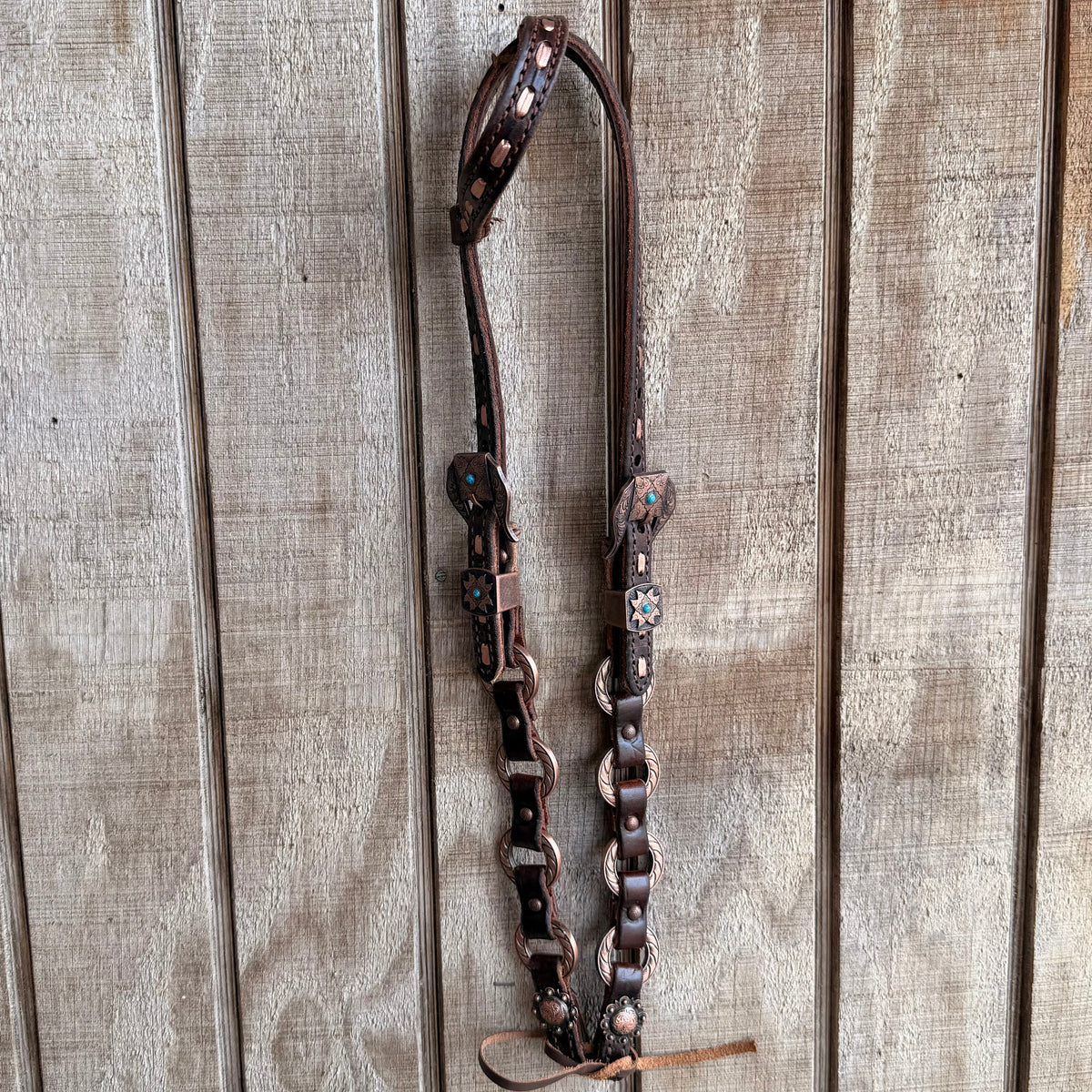 Copper Ring One Ear Headstall