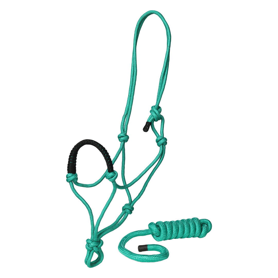 TuffRider Rugged Rope Halter Braided Noseband with matching lead