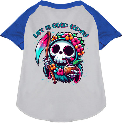 Tropical Grim Reaper Pet Raglan Shirt