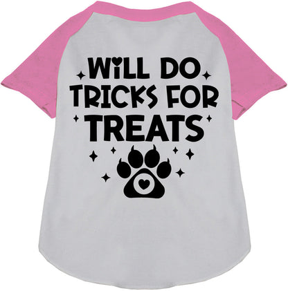 Will Do Tricks for Treats Pet Raglan Shirt