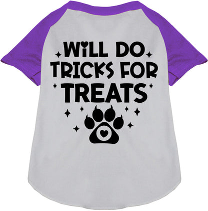Will Do Tricks for Treats Pet Raglan Shirt