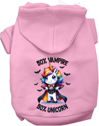 50 Percent Vampire and Unicorn Halloween Pet Hoodie
