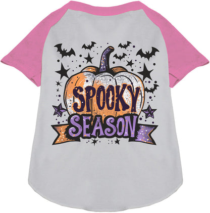 Batty Spooky Season Pet Raglan Shirt