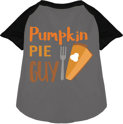 Pumpkin Pie Guy Pet Raglan Shirt