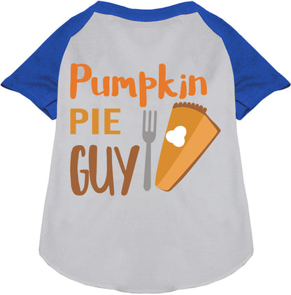 Pumpkin Pie Guy Pet Raglan Shirt