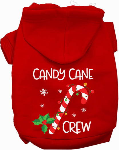 Candy Cane Crew Pet Hoodie