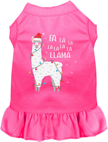 Falalala Llama Christmas Pet Dress