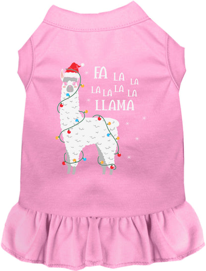 Falalala Llama Christmas Pet Dress