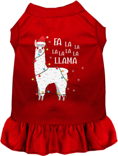 Falalala Llama Christmas Pet Dress