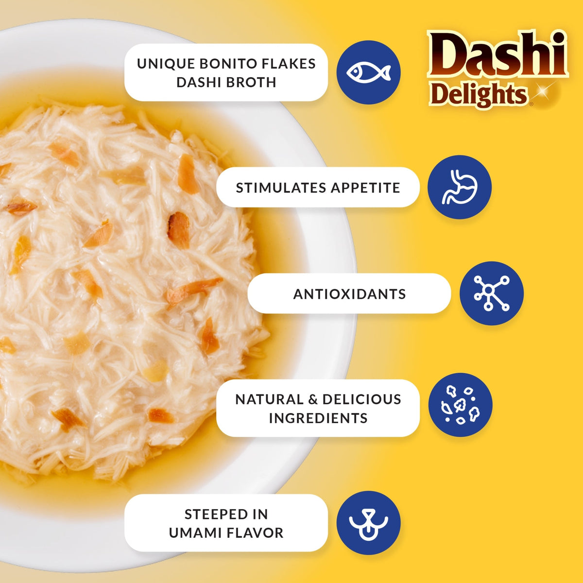 Inaba Dashi Delight 2.5oz. Chicken Tuna Salmon (6 count)
