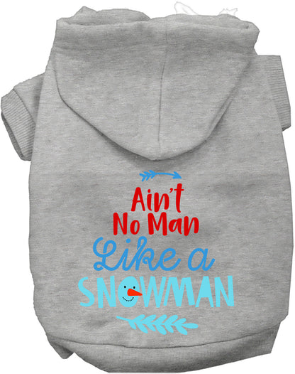 Ain't No Man Like a Snowman Pet Hoodie