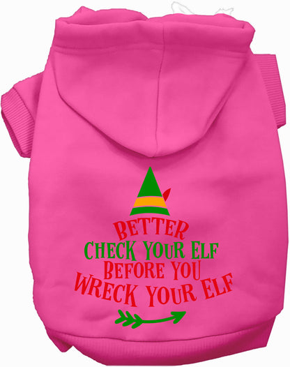 Check Your Elf Christmas Pet Hoodie