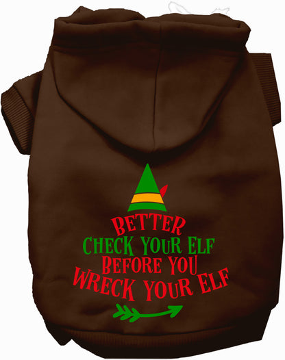 Check Your Elf Christmas Pet Hoodie