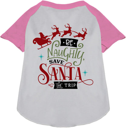 Save Santa the Trip Pet Raglan Shirt