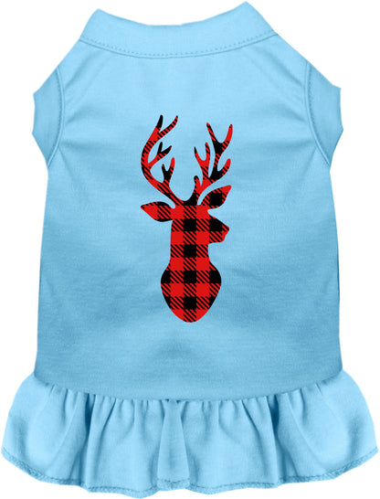 Buffalo Check Christmas Deer Pet Dress