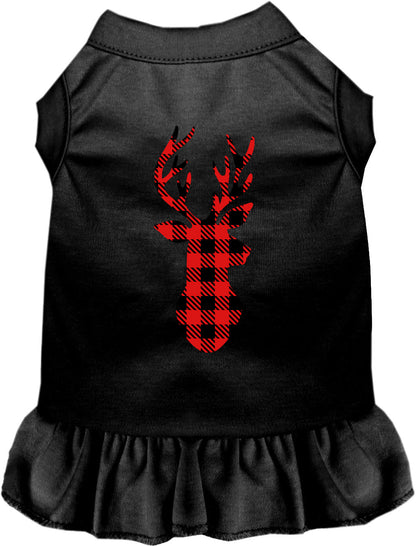 Buffalo Check Christmas Deer Pet Dress