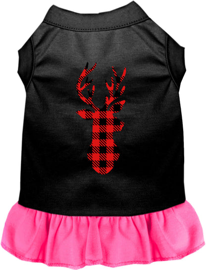 Buffalo Check Christmas Deer Pet Dress