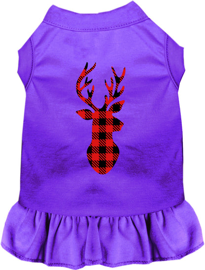 Buffalo Check Christmas Deer Pet Dress