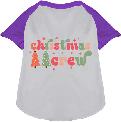 Cutesy Christmas Crew Pet Raglan Shirt