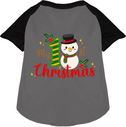 My 1st Christmas Pet Raglan Shirt
