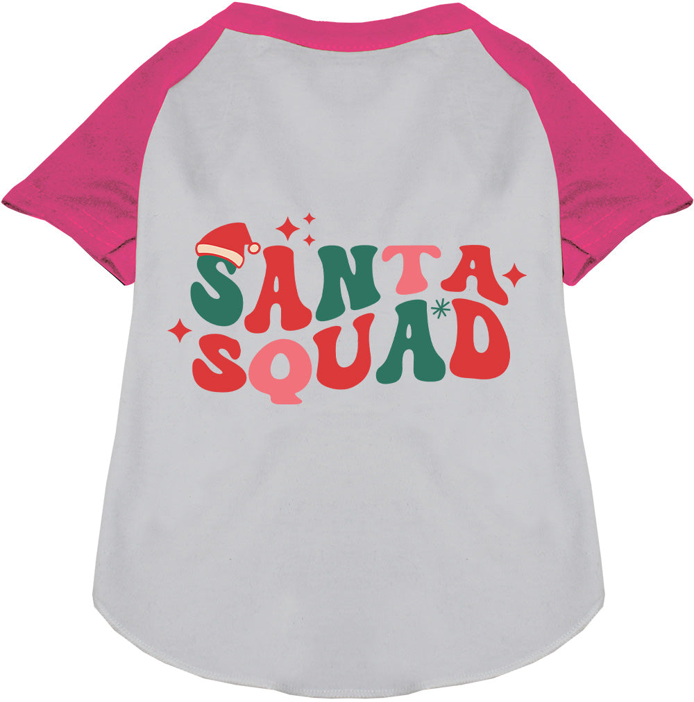 Santa Squad Pet Raglan Shirt