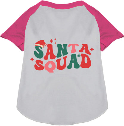 Santa Squad Pet Raglan Shirt