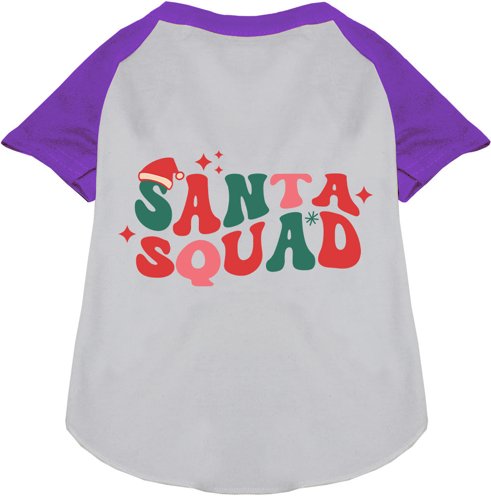 Santa Squad Pet Raglan Shirt