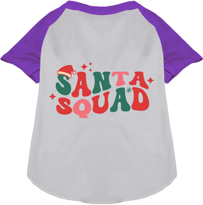 Santa Squad Pet Raglan Shirt