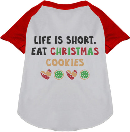 Eat Christmas Cookies Pet Raglan Shirt
