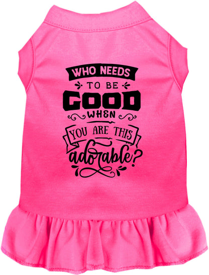 Who Needs to be Good? Pet Dress