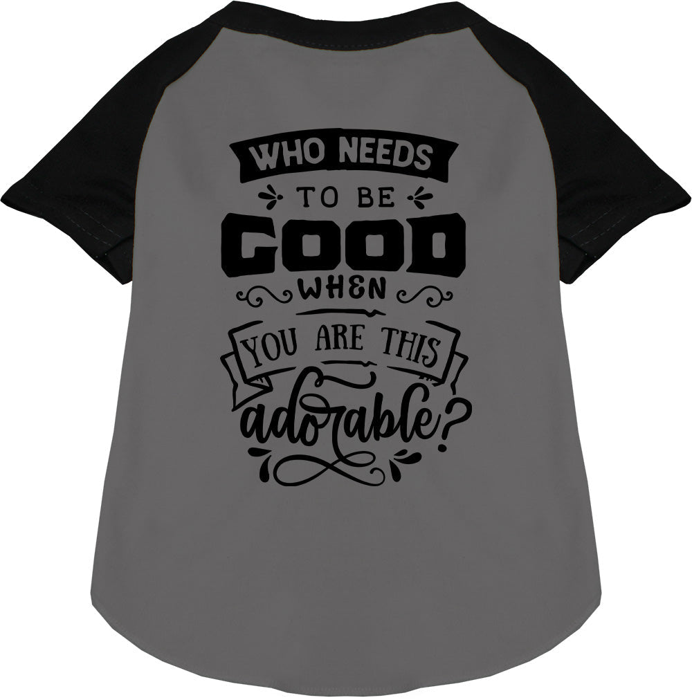 Who Needs to be Good? Pet Raglan Shirt