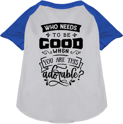 Who Needs to be Good? Pet Raglan Shirt