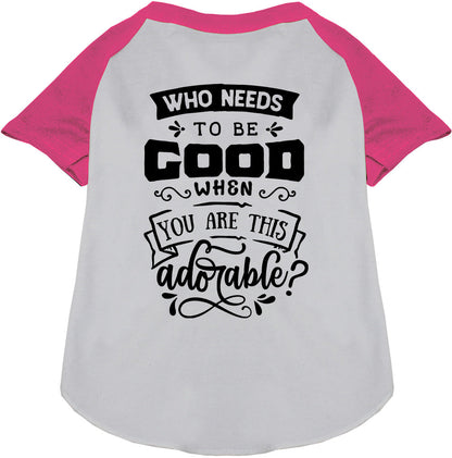 Who Needs to be Good? Pet Raglan Shirt