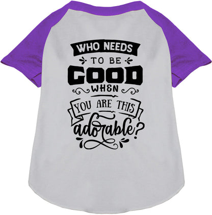 Who Needs to be Good? Pet Raglan Shirt