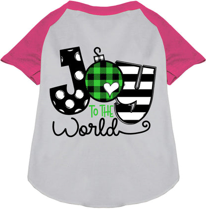 Joy to the World Pet Raglan Shirt