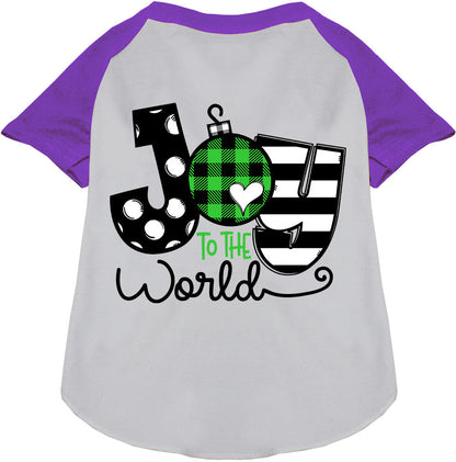 Joy to the World Pet Raglan Shirt