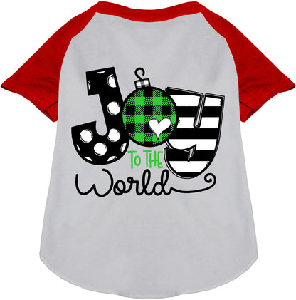 Joy to the World Pet Raglan Shirt