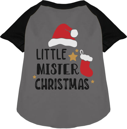 Little Mister Christmas Pet Raglan Shirt