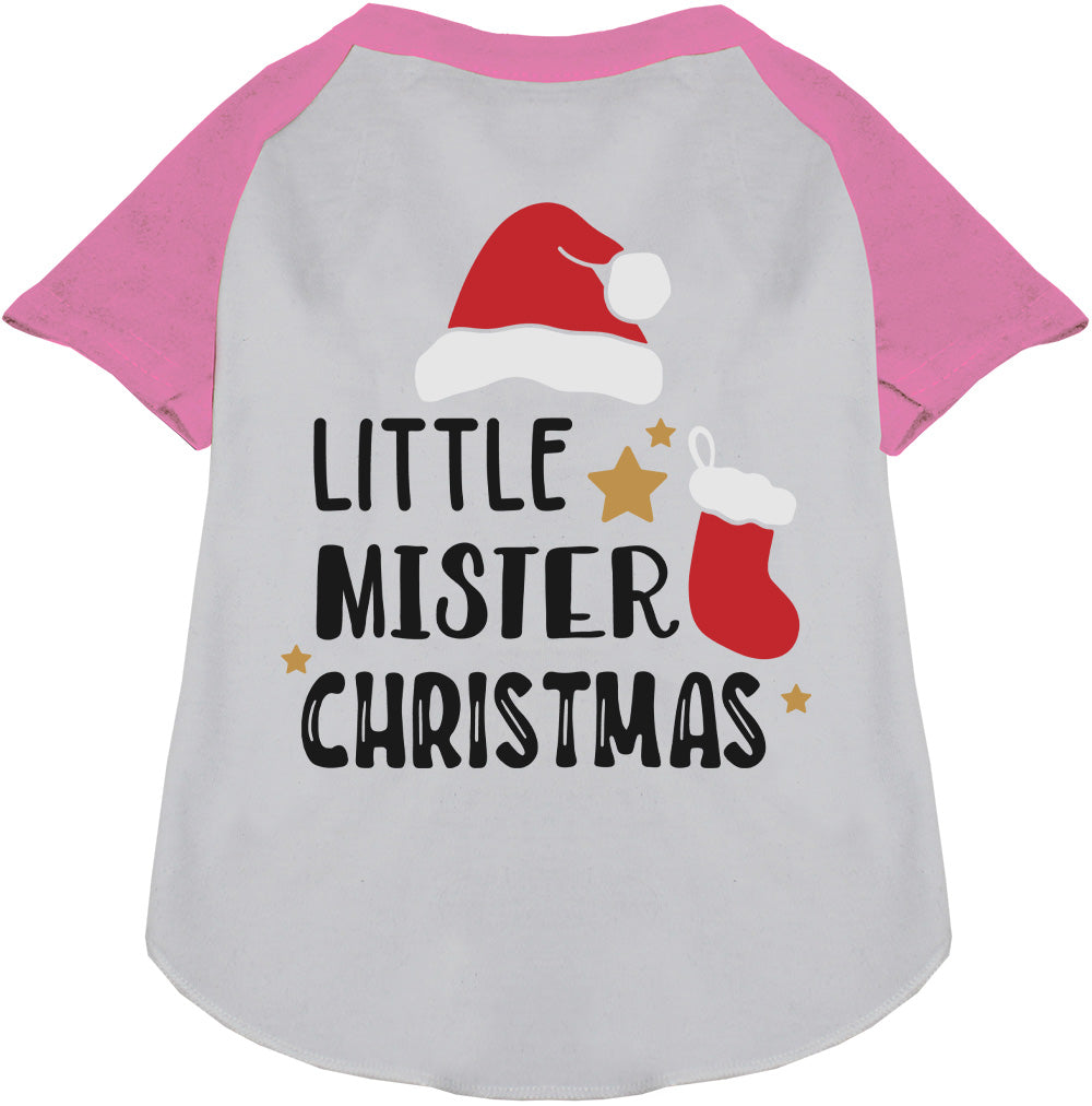 Little Mister Christmas Pet Raglan Shirt