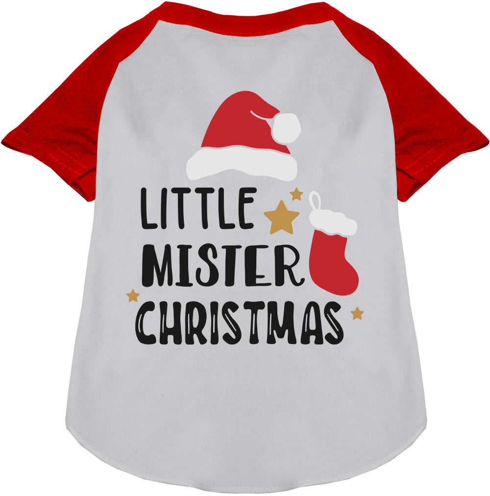Little Mister Christmas Pet Raglan Shirt