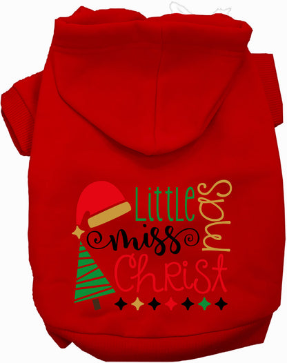Little Miss Christmas Pet Hoodie